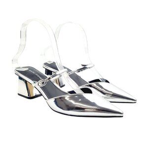 Marc Fisher Lakey Silver‎ Mule - Size 7.5